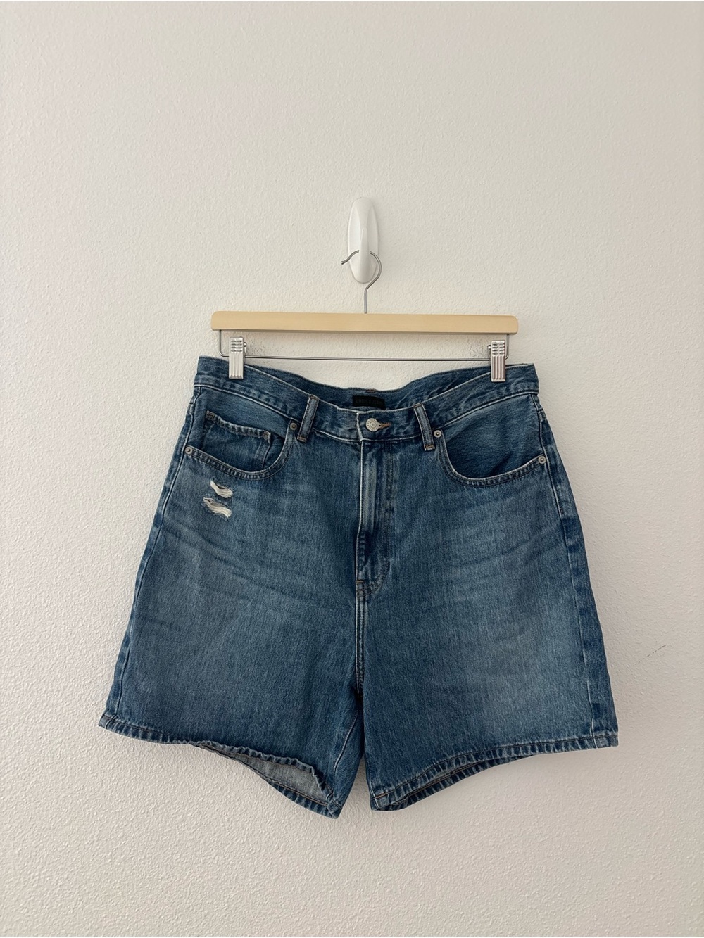 Uniqlo long denim shorts